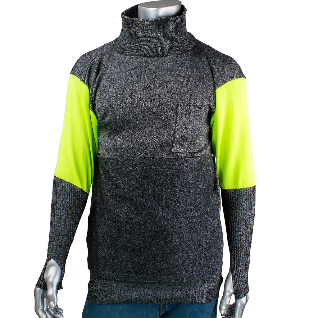 Kut Gard P601Bp4Cmhvbpp1Th-2Xl Ata Blended Cut Resistant Pullover With Hi-Vis Sleeves P601BP4CMHVBPP1TH-2XL-24404