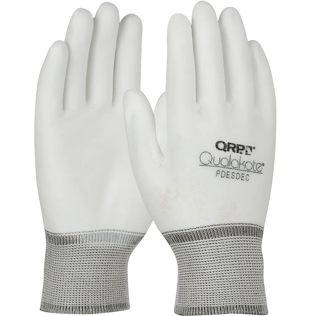 Qrp Pdesdec-2X Seamless Knit Nylon Glove With Polyurethane Coated Microfoam Grip On Palm & Fingertips PDESDEC-2X-24420