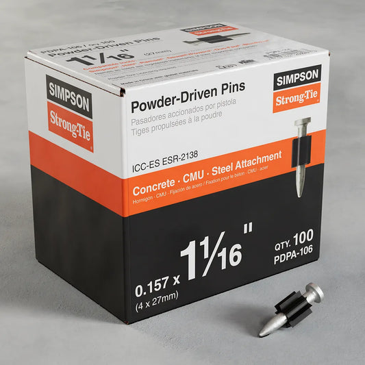 Pdpa .157 In. X 1-1/16 In. Powder-Actuated Pin (100-Qty) (Pack Of 1000)-PDPA-106-SP4123-4447