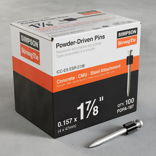 Pdpa .157 In. X 1-7/8 In. Powder-Actuated Pin (100-Qty) (Pack Of 1000)-PDPA-187-SP1331-1502