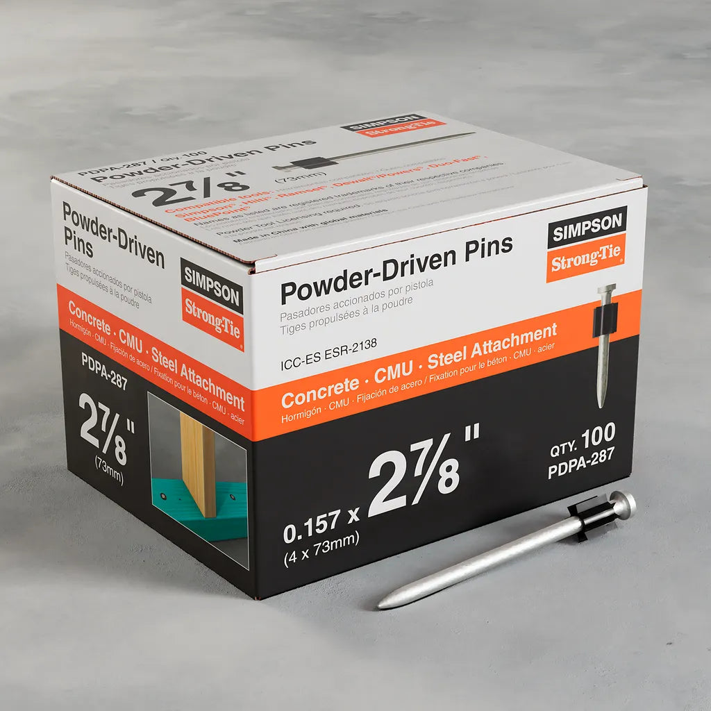 Pdpa .157 In. X 2-7/8 In. Powder-Actuated Pin (100-Qty) (Pack Of 1000)-PDPA-287-SP7373-7873