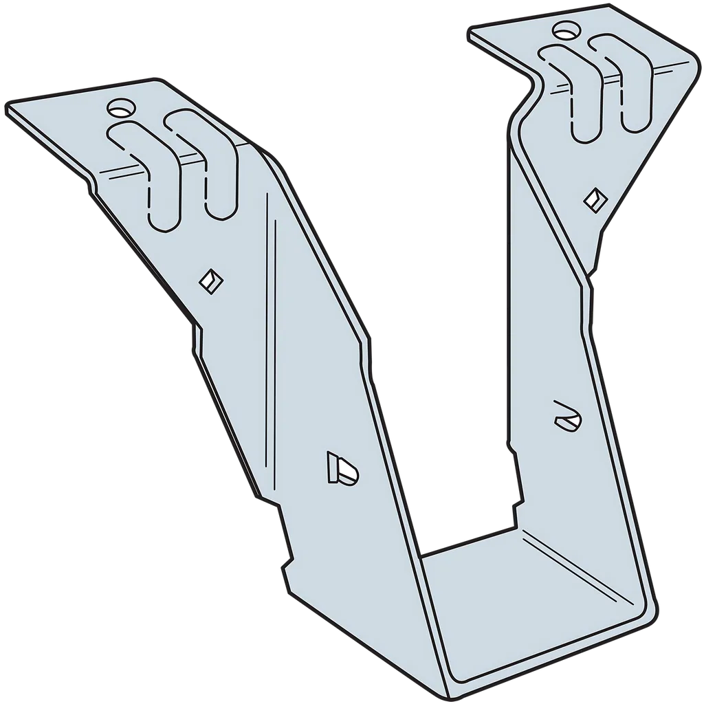 Pf 18-Gauge Galvanized Post Frame Hanger For 2X4-PF24-SP2231-2449
