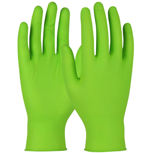 Qrp Pgt09-2X Premium Grade Disposable Nitrile Glove, Powder Free With Textured Grip - 6 Mil PGT09-2X-24443