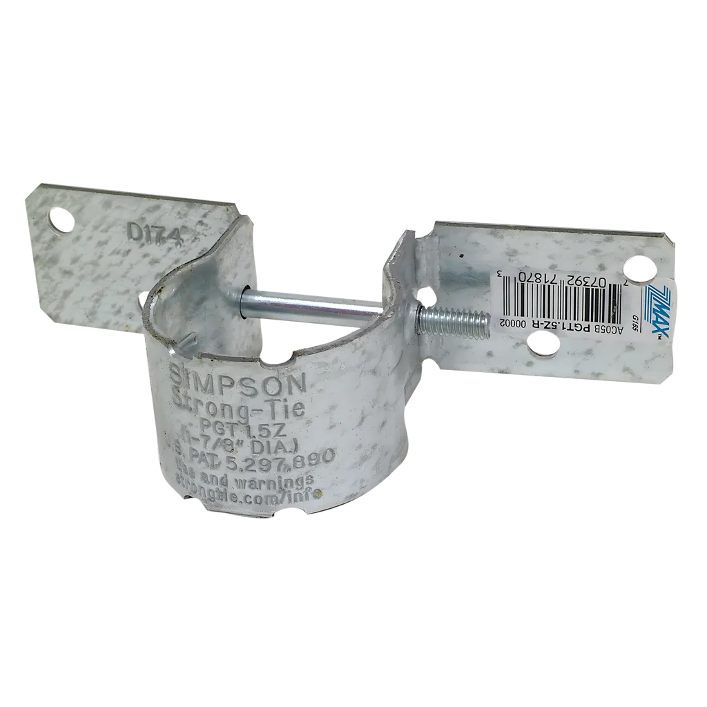 Pgt® 12-Gauge Zmax® Galvanized Pipe Grip Tie® For 1-1/2 In. Pipe (Pack Of 50)-PGT1-5Z-R-SP1460-1642