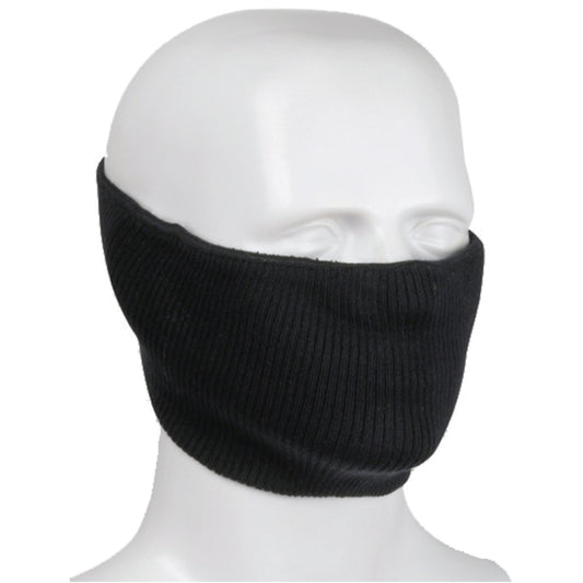 PIP 230-FPC-BK-5 100% Polyester 2-Ply 2x1 Ribbed Knit Face Cover