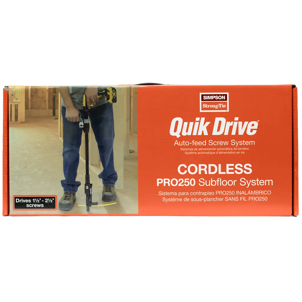 Quik Drive® Cordless Pro250G2 Subfloor System W/ Dewalt® 2000 Rpm Screwdriver Motor-PRO250G2DC2K-SP3376-3654