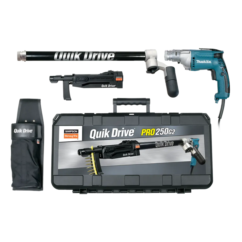 Quik Drive® Pro250 Subfloor System W/ Makita® 3500 Rpm Screwdriver Motor-PRO250G2M35K-SP3233-3508