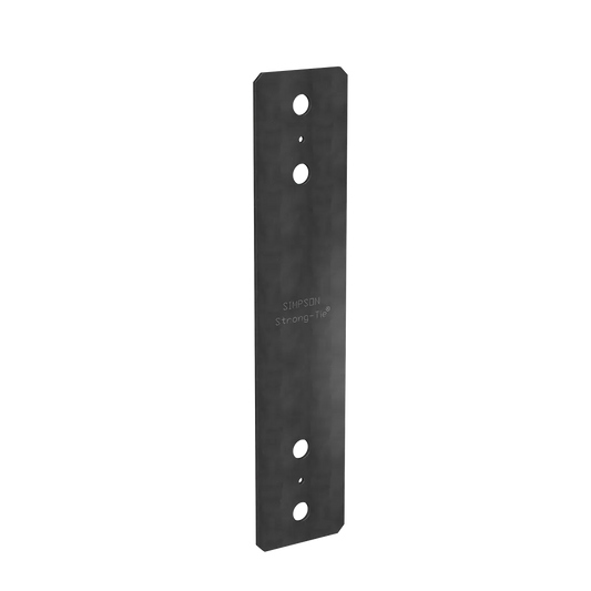 Pspc 4 In. X 18 In. Black Powder-Coated Piling Strap (Pack Of )-PS418PC-SP8004-8533