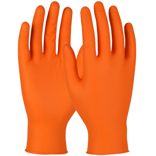 QRP QHT09M Premium Grade Disposable Nitrile Glove, Powder Free with Textured Grip - 7  mil