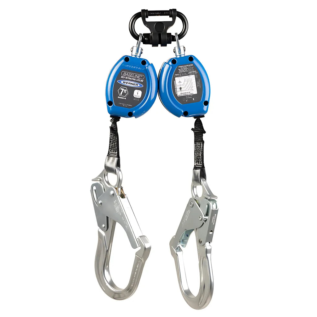 R531007-R 7Ft Baseline Twin Leg Web Self-Retracting Lifeline W/Aluminum Rebar R531007-R-2257