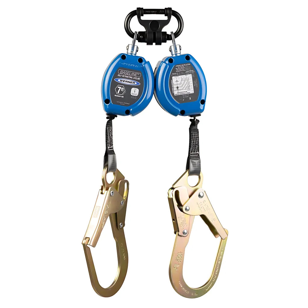 R531007-Sr 7Ft Baseline Twin Leg Web Self-Retracting Lifeline W/Steel Rebar R531007-SR-2259