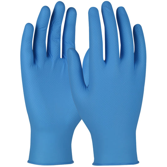 QRP RBT09M Premium Grade Disposable Nitrile Glove, Powder Free with Textured Grip - 6 mil