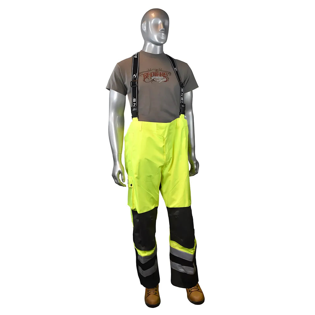 Radians RW32-EZ1Y Heavy Duty Rip Stop Waterproof & Breathable Pants w/Bib