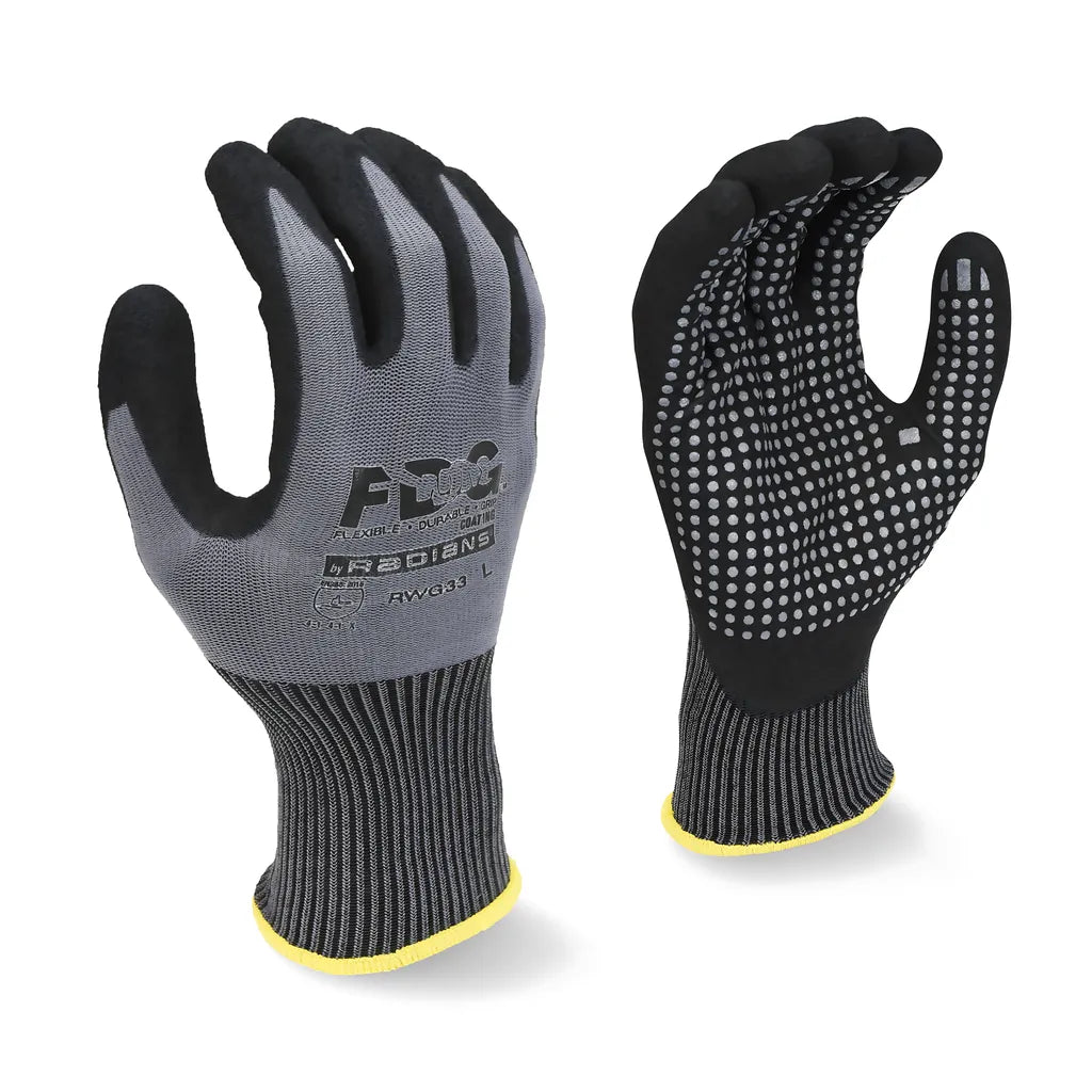 Radians RWG33 FDG Palm Coating with Nitrile Dots Work Glove