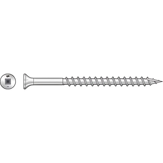 Bugle-Head Wood Screw, Square Drive - #6 X 1 In. #2 Square, Type 305 (100-Qty)-S06100D100-SP3068-3333