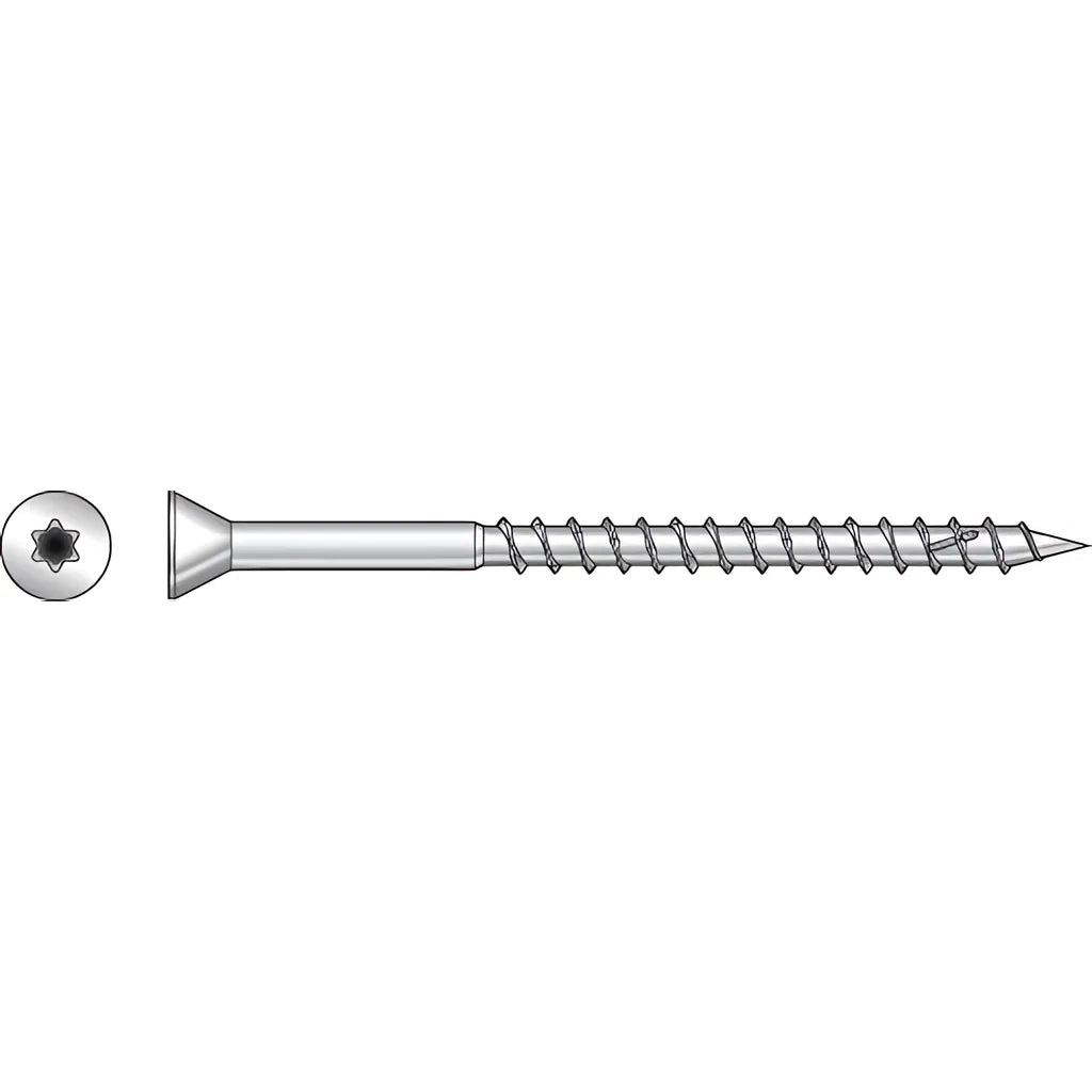 Deck-Drive Dwp Wood Ss Screw - #7 X 1-5/8 In. T-15, Trim Head, Type 305 (135-Qty)-S07162FWP-SP4040-4358