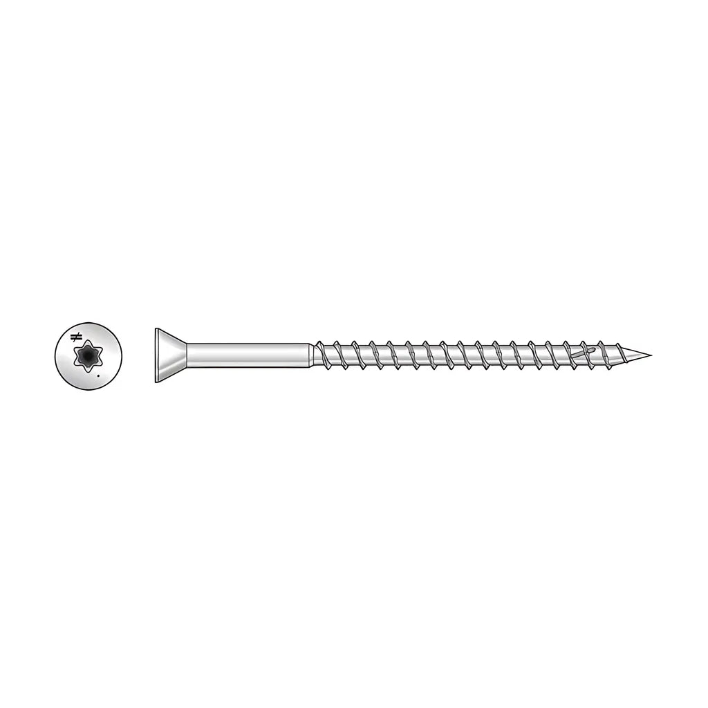 Deck-Drive Dwp Wood Ss Screw - #7 X 2-1/4 In. T-15, Trim Head, Type 305 (100-Qty)-S07225FWP-SP7573-8081
