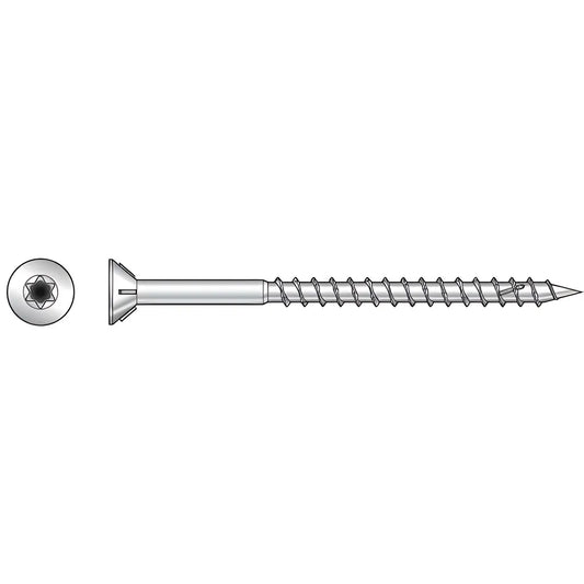 Deck-Drive Dwp Wood Ss Screw - #8 X 1-1/4 In. T-20, Flat Head, Type 305 (1 Lb.) (Pack Of 10)-S08125WP1-SP6727-7196
