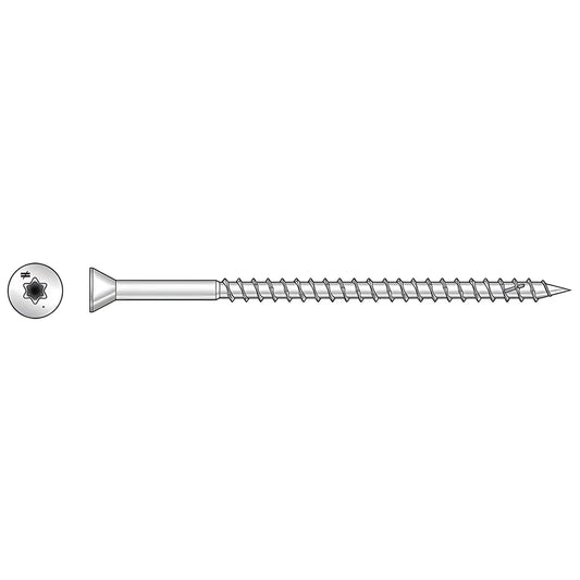 Deck-Drive Dwp Wood Ss Screw - #9 X 4 In. T-20, Trim Head, Type 305 (5 Lb.)-S09400WP5-SP7009-7496