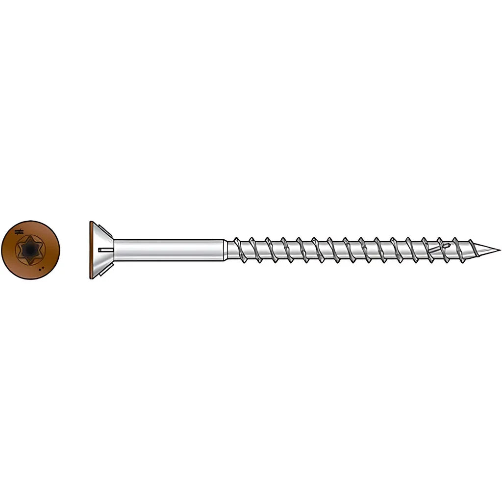 Deck-Drive Dwp Wood Ss Screw - #10 X 3 In. T-25, Flat Head, Type 305, Tan 01 (1750-Qty)-S10300WPBTN01-SP3704-4000