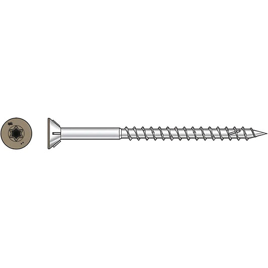 Deck-Drive Dwp Wood Ss Screw - #10 X 3 In. T-25, Flat Head, Type 305, Brown 05 (350-Qty)-S10300WPPBR05-SP3367-3645