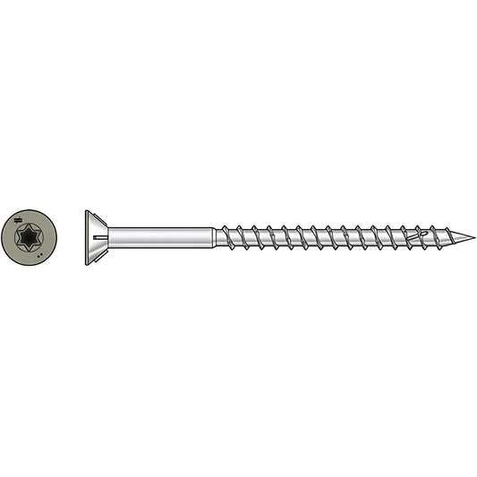 Deck-Drive Dwp Wood Ss Screw - #10 X 3 In. T25, Flat Head, Type 305, Gray (350-Qty) (Pack Of 6)-S10300WPPGR-SP2253-2475