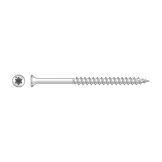Bugle-Head Wood Screw, 6-Lobe Drive - #10 X 2-1/2 In. T-25, Type 305 (350-Qty)-S10C250DTP-SP3716-4014