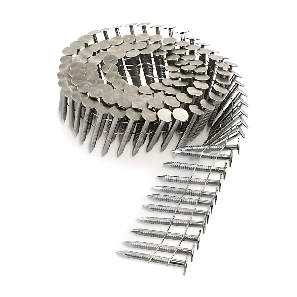 15° Wire Coil, Full Round Head, Ring-Shank Roofing Nail - 1-3/4 In. Type 304 (7200-Qty)-S11A175RNB-SP6214-6651