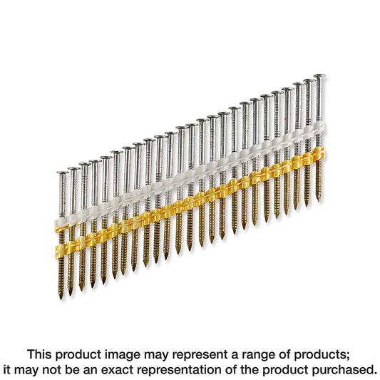 20°22° Plastic Strip, Full Round Head, Ring-Shank Nail - 2-1/2 In. X 0.120 In. Type 304 (1000-Qty) (Pack Of 4)-S11A250CNJ-SP1560-1747