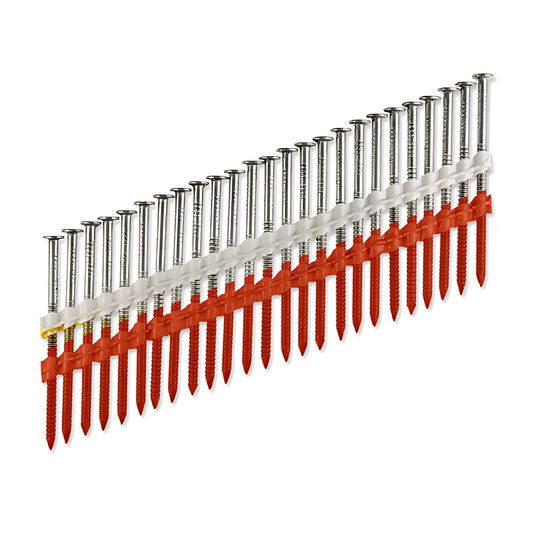 20°22° Plastic Strip, Full Round Head, Ring-Shank Nail - 3 In. X 0.120 In. Type 304 (1000-Qty)-S11A300CNJ-SP7822-8340
