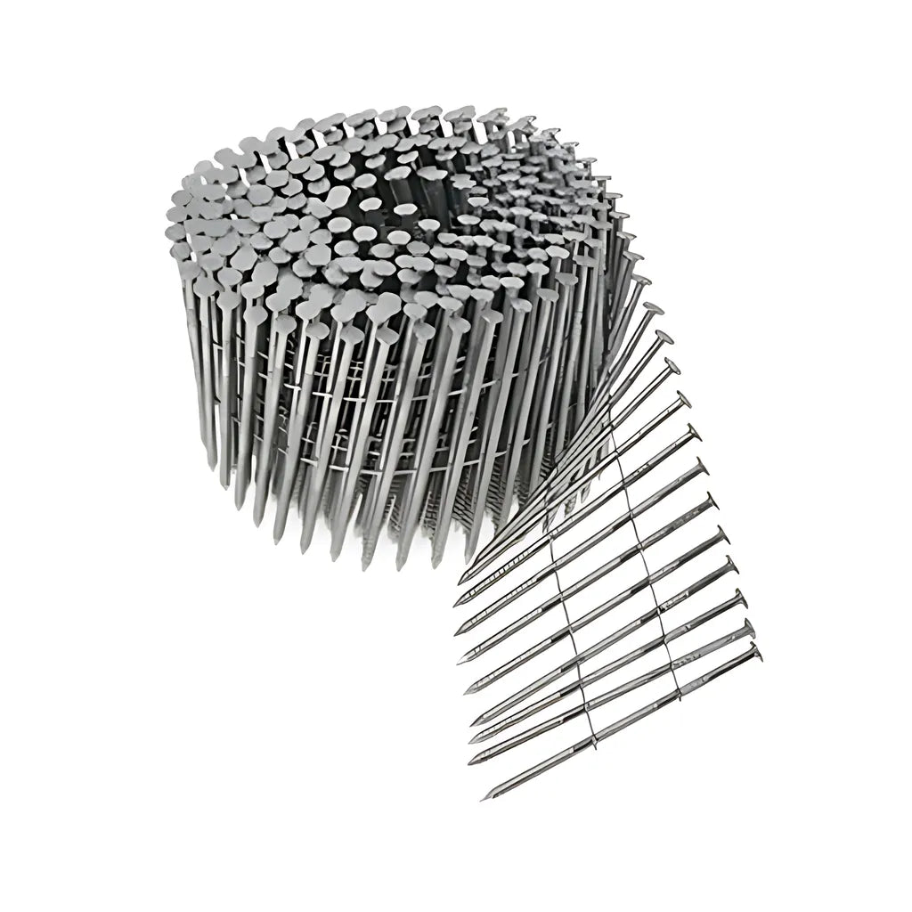 15° Wire Coil, Full Round Head, Ring-Shank Siding Nail - 1-1/4 In. Type 304 (1500-Qty) (Pack Of 4)-S13A125SNBP-SP240-347