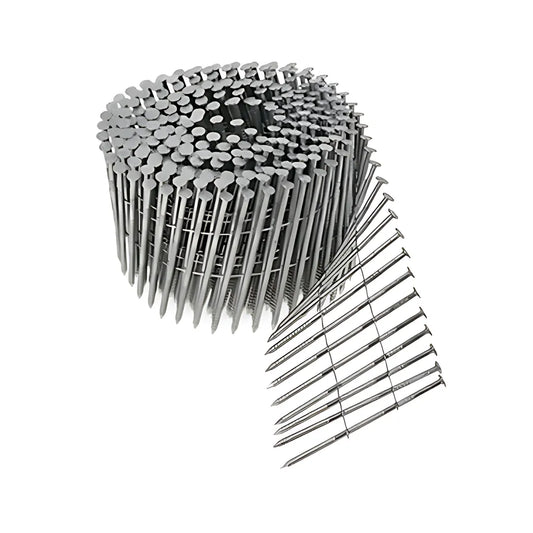 15° Wire Coil, Full Round Head, Ring-Shank Siding Nail - 1-1/4 In. Type 304 (1500-Qty) (Pack Of 4)-S13A125SNBP-SP240-347