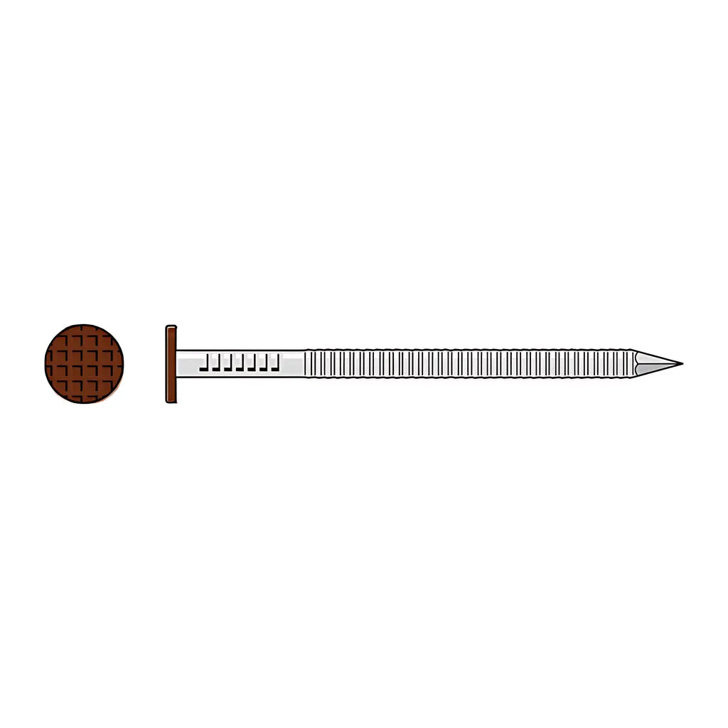 Painted Siding Nail - 3-1/2 In. X .120 In. Type 304 Stainless Steel, Dark Brown (1 Lb.)-S16SNDB1-SP7683-8196