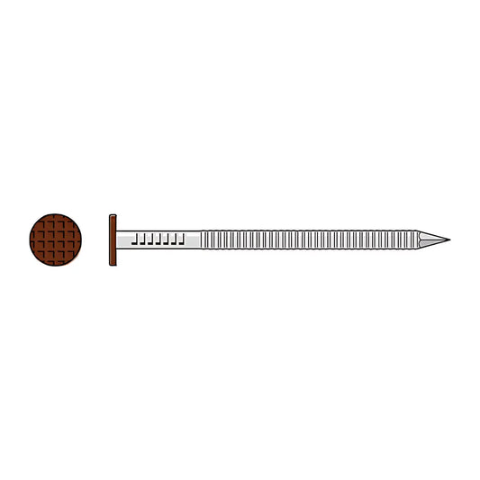 Painted Siding Nail - 3-1/2 In. X .120 In. Type 304 Stainless Steel, Dark Brown (5 Lb.)-S16SNDB5-SP167-268
