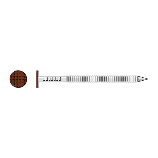 Painted Siding Nail - 2-1/2 In. X .092 In. Type 304 Stainless Steel, Dark Brown (1 Lb.)-S8SNDB1-SP7528-8036