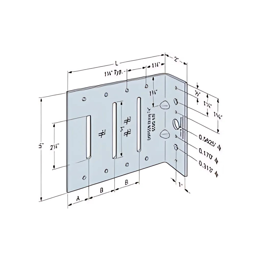 Scs 2 In. X 6 In. X 5 In. 10-Gauge Seismic Bypass Framing Slide Clip W/ Screws (25-Qty)-SCS62-5-118-KT25-SP388-503