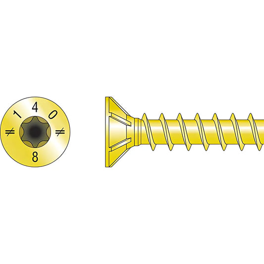 Strong-Drive® Sdcf Timber-Cf Screw - 0.390 In. X 23-5/8 In. T50, Yellow Zinc (25-Qty) (Pack Of 4)-SDCF272358-R25-SP4715-5070