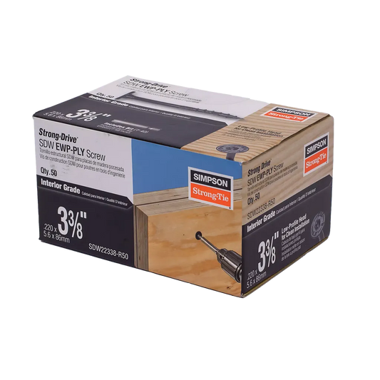 Strong-Drive® Sdw Ewp-Ply Screw - .220 In. X 3-3/8 In. T40 6-Lobe, E-Coat® (50-Qty)-SDW22338-R50-SP7366-7865