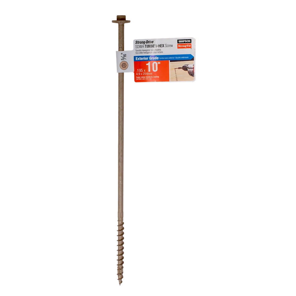 Strong-Drive® Sdwh Timber-Hex Screw - 0.195 In. X 10 In. 5/16 Hex, Db Coating-SDWH191000DB-RP1-SP1638-1824