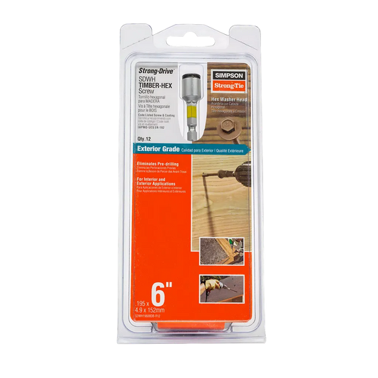 Strong-Drive® Sdwh Timber-Hex Screw - 0.195 In. X 6 In. 5/16 Hex, Db Coating, Tan (12-Qty) (Pack Of 5)-SDWH19600DB-R12-SP7545-8053
