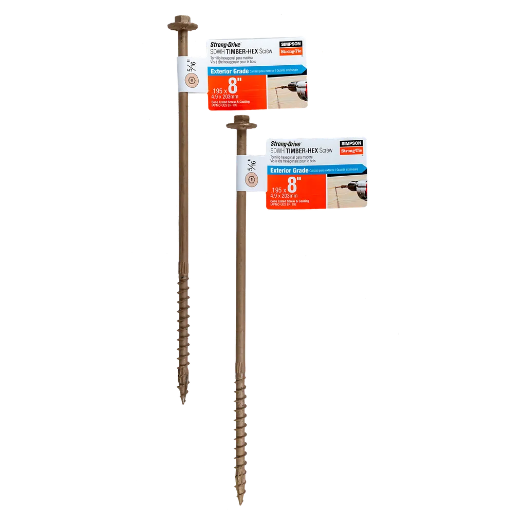 Strong-Drive® Sdwh Timber-Hex Screw - 0.195 In. X 8 In. 5/16 Hex, Db Coating (Pack Of 40)-SDWH19800DB-RP1-SP546-672