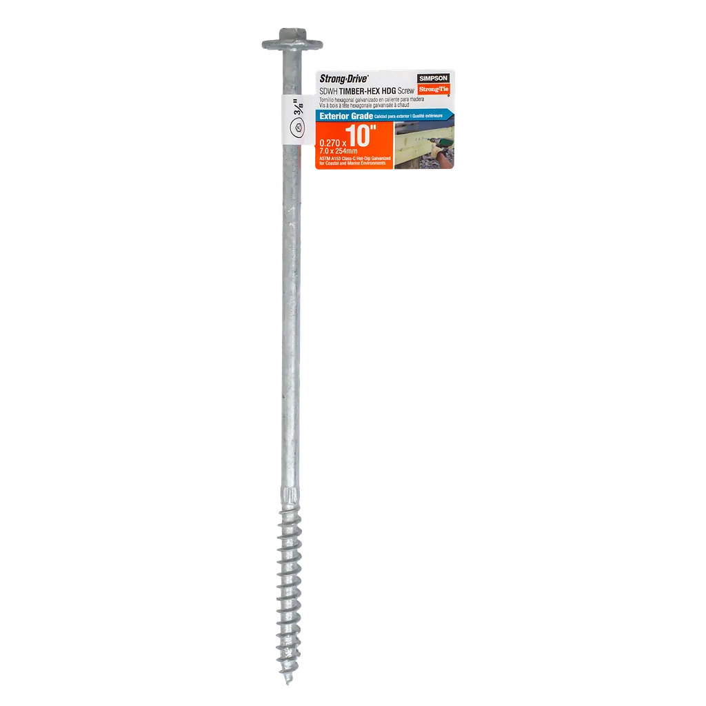 Strong-Drive® Sdwh Timber-Hex Hdg Screw - 0.276 In. X 10 In. 3/8 Hex-SDWH271000G-RP1-SP3381-3658