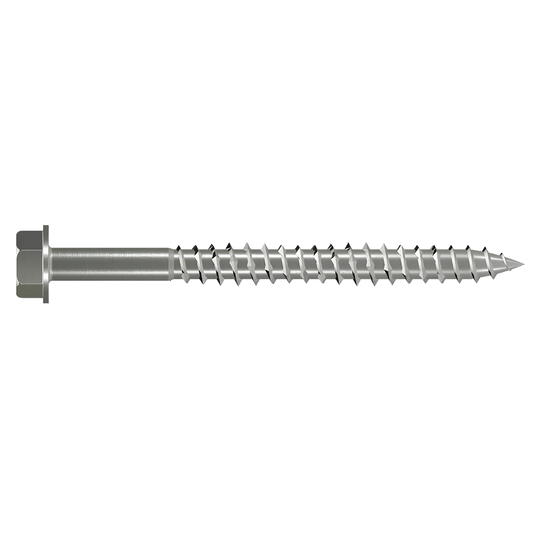 Strong-Drive® Sdwh Timber-Hex Ss Screw - 0.276 In. X 4 In. 1/2 Hex, Type 316 (10-Qty) (Pack Of 6)-SDWH27400SS-R10-SP9293-9888