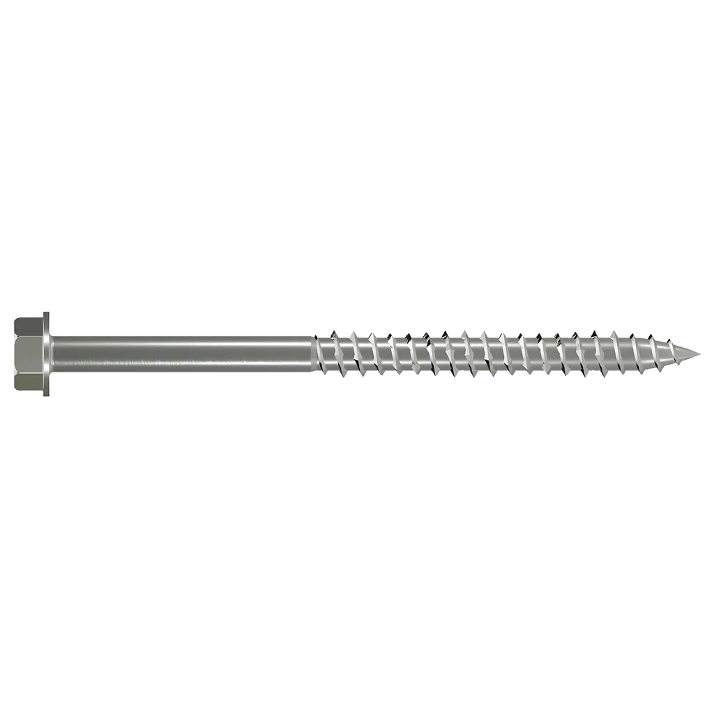 Strong-Drive® Sdwh Timber-Hex Ss Screw - 0.276 In. X 5 In. 1/2 Hex, Type 316 (50-Qty) (Pack Of 6)-SDWH27500SS-R50-SP9244-9838