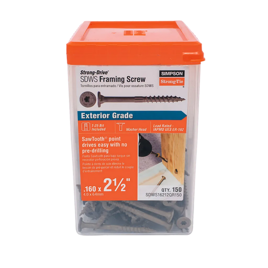 Strong-Drive® Sdws Framing Screw - 0.160 In. X 2-1/2 In. T25, Quik Guard®, Tan (150-Qty)-SDWS16212QR150-SP974-1127