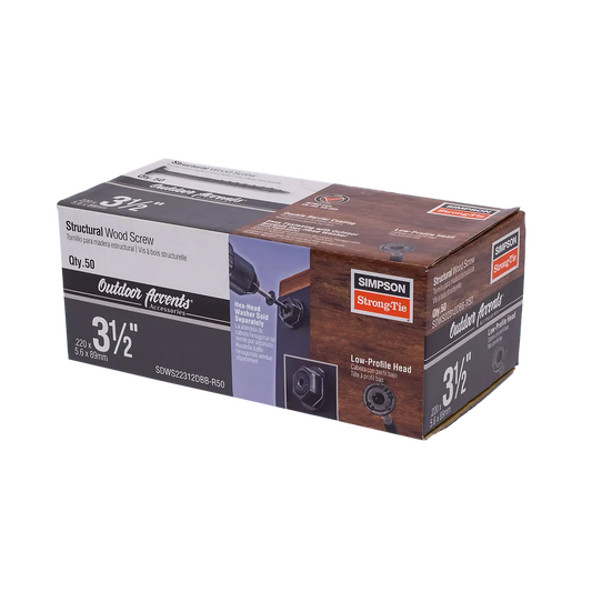 Outdoor Accents® Structural Wood Screw - .220 In. X 3-1/2 In. Db Coating, Black (50-Qty)-SDWS22312DBB-R50-SP3550-3840