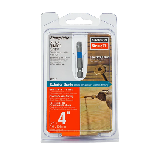 Strong-Drive® Sdws Timber Screw (Exterior Grade) - 0.220 In. X 4 In. T40, Tan (12-Qty)-SDWS22400DB-R12-SP1219-1381