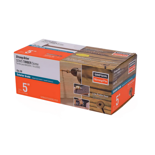 Strong-Drive® Sdws Timber Screw (Exterior Grade) - 0.220 In. X 5 In. T40 (50-Qty)-SDWS22500DB-R50-SP3548-3838