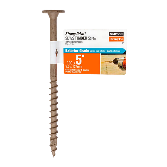 Strong-Drive® Sdws Timber Screw (Exterior Grade) - 0.220 In. X 5 In. T40 (Pack Of 40)-SDWS22500DB-RP1-SP7234-7729
