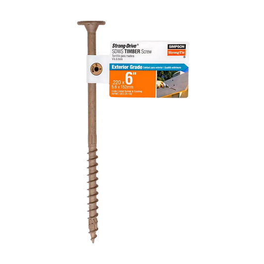 Strong-Drive® Sdws Timber Screw (Exterior Grade) - 0.220 In. X 6 In. T40 (Pack Of 40)-SDWS22600DB-RP1-SP2559-2801